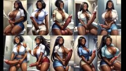 ai_generated cum dark-skinned_futanari futanari multiple_girls perchance_ai veiny_penis