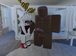 2boys 3d artist_request big_penis blacked cat_ears crossdressing dark-skinned_male dress femboy feminization gay girly high_heels lipstick makeup penis_size_difference qos queen_of_spades red_dress roblox roblox_avatar robloxian size_difference size_play source_request twink white_body whiteboy