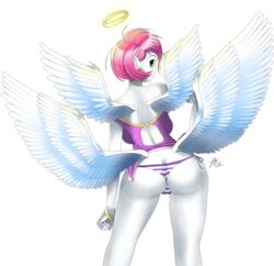 1girls angel artist_request ass female halo panties rubi solo tagme uncensored video_games wings wings_of_vi