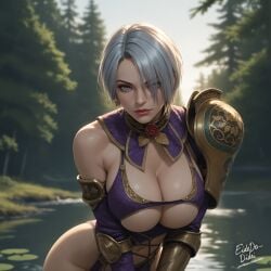 1girls ai_generated blue_eyes eidedodidei female isabella_valentine large_breasts self_upload solo soul_calibur soul_calibur_iv