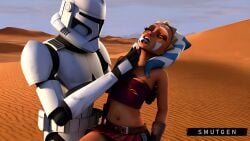 ahsoka_tano ai_generated alien_girl bruised captured clone_trooper clone_wars cum cum_in_mouth defeated_heroine dripping_cum gangbang implied_rape orange_skin rape smutgen star_wars tatooine togruta torn_clothes torn_clothing