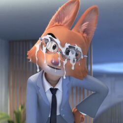 anthro cappeseller cum cum_on_face cum_on_glasses cumshot cumshot_on_face diane_foxington dreamworks edit edited fox furry glasses non-con non_con noncon nonconsensual screencap screencap_edit suit suit_and_tie the_bad_guys