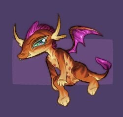 1girls coyotespiralz dragon full_body full_color furry my_little_pony my_little_pony my_little_pony_friendship_is_magic scalie smolder_(mlp)