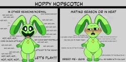 anthro anthro_on_anthro anthro_only begging blush breasts breasts_out bunny comic comic_page comic_panel critters_(poppy_playtime) dialogue domestic_rabbit furry_only green_body green_fur green_skin grey_background heat hips hoppy_hopscotch hoppy_hopscotch_(poppy_playtime) mating_season mentioned_character no_humans panel panels poppy_playtime poppy_playtime_(chapter_3) rabbit sex simple_background simple_shading smiling_critters tagme text