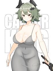 ale24x big_breasts big_thighs caesar_king dress gray_hair hair hair_ornament short_hair sword thick_thighs tight_clothing tight_dress wide_hips zenless_zone_zero