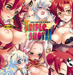 blush breasts darry_adai long_hair nia_teppelin pink_hair tengen_toppa_gurren-lagann tengen_toppa_gurren_lagann yoko_littner yoko_littner yomako