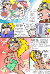 00s 1girls 2000s 2boys artist_request blush breasts comic dennis_hopper english_text female goombella humanized humor long_hair male mario mario_(series) multiple_boys nintendo nipples nude pain paper_mario paper_mario:_the_thousand-year_door straight_hair super_mario_bros._(1993_film) text transformation