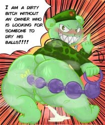 already_uploaded anal_beads ass big_ass big_butt bx16808 camouflage chubby consent cumming dog_leash flippy flippy_(htf) gay green_fur happy_tree_friends middle_finger mondo_media sex_toy sharp_teeth yaoi yellow_eyes