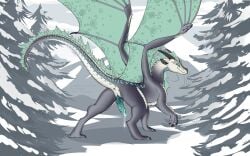 absurd_res dragon feral gorchitsa_(artist) hi_res icewing_(wof) male mythological_creature mythological_scalie mythology nidhoggr scalie seawing_(wof) solo solo_focus wings_of_fire