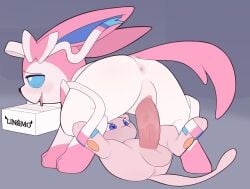 2026 absurd_res ahe_gao anus balls blue_eyes blush box container digital_drawing_(artwork) digital_media_(artwork) dildo dildo_in_vagina dildo_insertion eeveelution fangs female feral fur generation_1_pokemon generation_6_pokemon genitals hi_res legendary_pokemon looking_pleasured masturbation mew_(pokemon) multicolored_body multicolored_fur nintendo open_mouth open_smile paws penetration pink_balls plushie plushophilia pokemon pokemon_(species) porldraws quadruped rear_view ribbons_(anatomy) sex_toy sex_toy_in_vagina sex_toy_insertion smile solo sylveon teeth tongue tongue_out vaginal_masturbation vaginal_penetration white_body white_fur