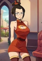 1girls ai_generated avatar_legends avatar_the_last_airbender azula college_girl female fire_nation glasses nickelodeon