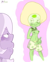 1futa 1girls 2016 amethyst_(steven_universe) artist_request briefs cartoon_network digital_media_(artwork) peridot_(steven_universe) steven_universe tagme