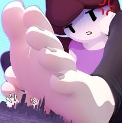 24mu 3d 80lines barefoot blender city city_destruction clothed feet female female_only foot_focus frustrated giantess giantess_growth growth jaiden jaiden_animations jeans looking_down macro micro sitting size_difference toes white_skin youtuber