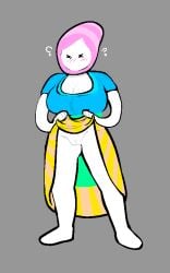 1girls blush carapacian embarrassed embarrassed_female female female_focus female_only homestuck lifting_skirt ms._paint ms_paint_(homestuck) ms_paint_adventures partially_clothed partially_clothed_female posing_for_the_viewer pussy soldierexclipse solo solo_female