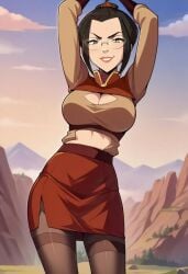 1girls ai_generated avatar_legends avatar_the_last_airbender azula college_girl female fire_nation glasses nickelodeon