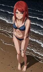 ai_generated beach kushina_uzumaki naruto outdoor outdoors uzumaki_kushina