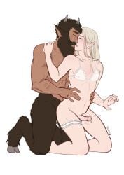 anal anal_sex androgynous beard bearded bigger_dom bigger_penetrating_smaller blonde_hair blonde_hair_male blush crossdressing curly_hair doggy doggy_style elf elf_ears elf_male facial_hair faun femboy feminine_male from_behind from_behind_position gay gay_sex george_(character) goat_ears goat_horns goat_legs hairy human hunk interspecies_fuck interspecies_sex intimacy intimate kissing kissing_while_penetrated leaking_precum lingerie male/male male_penetrated male_penetrating male_penetrating_male manly muscle muscular muscular_male mythological_creature non-human precum precum_drip satyr shaking sodomy submissive_femboy submissive_male sweat sweaty sweaty_body tan_skin tan_skinned_male tender tenderness