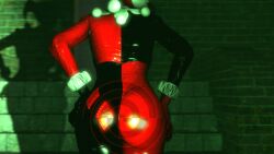 3d amateurthrowaway animated batman:_arkham_knight batman_(series) bodysuit clothed dc dc_comics female fully_clothed harley_quinn harley_quinn_(arkham) harley_quinn_(arkham_knight) harley_quinn_(classic) hypnotizing_viewer shaking shaking_butt solo tight_clothing