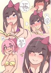 akemi_homura caffeccino comic_page futanari licking_penis madohomu madoka_kaname slow yuri yuri