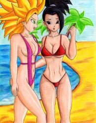 2girls caulifla daysonmhd dragon_ball dragon_ball_super dragon_ball_z female female_only kale multiple_girls tagme