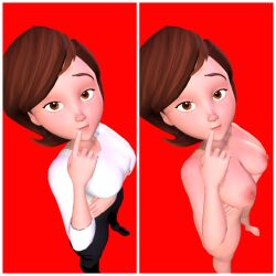 big_breasts big_butt big_thighs elastigirl female_only helen_parr milf nipples pixar sfm the_incredibles