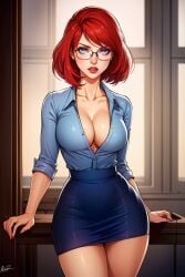 ai_generated big_ass big_breasts big_breasts clothing glasses hi_res huge_ass milf mommy nai_diffusion prostokvashino soyuzmultfilm stable_diffusion uncle_fyodor's_mother