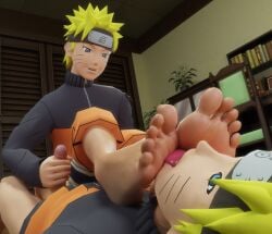 3d feet_on_face foot_fetish foot_lick foot_worship gay handjob licking_feet male_only mrgtsfloop naruto naruto_(series) naruto_shippuden selfcest shadow_clone_jutsu soles uzumaki_naruto yaoi