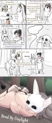adiris anna bound bred_by_daylight caleb_quinn captured captured_girl comic dead_by_daylight demonettem dialogue dragging female female_focus hogtie hogtied maurice naked_female nude nude_female text the_deathslinger the_huntress_(dead_by_daylight) the_plague