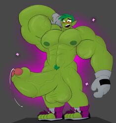 abs aged_up_(hopefully) beast_boy biceps big_muscles big_penis hotowl777 male_only muscular nipples pecs pubic_hair ripped_clothing sharp_teeth teen_titans