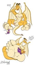 2026 absurd_res activision all_fours alternate_species anthro arm_spikes artist_name ass balls blue_eyes blush bodily_fluids brown_horn claws closed_eyes dialogue distracted doritohead dragon duo ear_fins elbow_spikes extreme_size_difference feet feral fin foot_fetish foot_focus foot_play foreskin genitals gratitude hand_behind_head hi_res horn long_neck long_tail looking_down macro male male/male micro muscular muscular_anthro muscular_male mythological_creature mythological_scalie mythology nipples nude nude_male penis purple_eyes saliva scales scalie sharp_teeth shy signature simple_background sitting size_difference smile soles spiked_tail spikes spikes_(anatomy) spread_legs spreading spyro spyro_the_dragon sweat tail teeth text toe_claws toes tongue tongue_out toony wally_pembroke white_background wings yellow_body yellow_horn yellow_scales