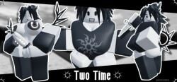 1futa 3d balls black_hair breasts character_name cleavage cock_ring dagger forsaken_(roblox) gloves leotard nipple_piercing nipples penis pierced_penis roblox roblox_game robloxian short_hair standing tagme tail thighhighs thighs twitter_username two_time vekotz watermark white_skin wings