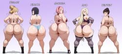 2025 5girls aged_up ai_generated ass ass_chart ass_comparison big_ass big_breasts bikini blonde_hair blue_eyes boruto:_naruto_next_generations breasts brown_eyes brown_hair bubble_butt child_bearing_hips daidouji_(artist) daidoujipv dumptruck_ass fat_ass female female_only fishnet_bikini fishnet_legwear fishnet_pantyhose fishnet_topwear fishnets green_eyes horny horny_female huge_ass huge_breasts hyuuga_hinata imminent_sex ino_yamanaka looking_at_viewer looking_back looking_pleasured milf mommy musk musk_clouds naruto naruto_(series) pawg pink_hair purple_hair sakura_haruno shaking_ass sweat sweatdrop sweating sweaty temari tenten thick_thighs white_eyes