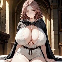 ai_generated big_breasts breasts dress elden_ring female fromsoftware large_breasts lokito778 melina_(elden_ring) thick_thighs yellow_eyes