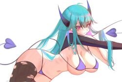 1girls aqua_hair aqua_hair_female bare_arms bare_belly bare_chest bare_hands bare_hips bare_midriff bare_navel bare_shoulders bare_skin belly belly_button bewitching_thighs big_breasts big_breasts bikini bikini_bottom bikini_top blue_eyebrows blue_hair blue_hair_female blue_horn blue_horns blue_tail breasts busty busty_female busty_girl child_bearing_hips cleavage closed_mouth_smile collarbone curvaceous curvaceous_body curvaceous_female curvaceous_figure curvaceous_hips curvy curvy_body curvy_female curvy_figure curvy_hips demon_horn demon_horns demon_tail digital digital_art digital_drawing digital_drawing_(artwork) digital_media digital_media_(artwork) elbows exposed_arms exposed_belly exposed_chest exposed_hips exposed_midriff exposed_navel exposed_shoulders exposed_skin eyebrows_visible_through_hair female female_focus female_only fertile_hips hair_between_eyes halterneck hanging_breasts high_resolution highres horn horns hourglass_figure huge_boobs huge_breasts large_boobs large_breasts lean_figure long_hair looking_at_viewer midriff narrow_waist navel original original_art original_artwork original_character pink_eyes pink_eyes_female plump_breasts purple_bikini purple_bikini_bottom purple_bikini_top purple_string_bikini purple_swimsuit purple_swimwear s7nsles shoulders simple_background sitting slender_body slender_waist slim_waist smile smiley_face smiling smiling_at_viewer smirk solo string_bikini swimsuit swimwear tail thick_thighs thighs thong_bikini upper_body white_background wide_hips