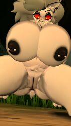 1girls anthro big_breasts breasts canine demon demon_girl furry goth goth_girl hellhound helluva_boss hyper hyper_breasts looking_at_viewer loona_(cryptiacurves) loona_(helluva_boss) naked naked_female nipple_piercing nipples nude nude_female pussy surprised surprised_expression vrchat vrchat_avatar vrchat_media vrchat_model wolf wolf_girl