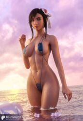 1girls 4k absurd_res ass barefoot belly belly_button big_ass big_breasts bikini blush breasts busty child_bearing_hips cleavage curvaceous curves curvy curvy_body curvy_female detailed_background female female_focus female_only final_fantasy final_fantasy_vii flower_in_hair highres hourglass_figure inviting light-skinned_female light_skin looking_at_viewer micro_bikini navel pose posing posing_for_the_viewer rendonyx seductive seductive_smile sling_bikini smile smiling_at_viewer solo solo_female square_enix suggestive thick thick_ass thick_thighs tifa_lockhart titties venus_body video_game video_game_character video_game_franchise video_games voluptuous water wet wet_body wide_hips