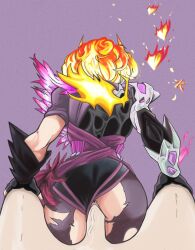 1boy 1boy1girl 1girls clothed clothed_sex female jean_grey leotard_aside male marvel marvel_comics marvel_rivals panties_aside phoenix phoenix_(chaos_phoenix) phoenix_(marvel_rivals) phoenix_(x-men) reverse_cowgirl_position