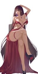 1girls arm_above_head arm_up armpit armpit_crease armpit_peek armpits bare_armpits bare_arms bare_belly bare_calves bare_chest bare_hands bare_hips bare_knees bare_legs bare_midriff bare_navel bare_shoulders bare_skin bare_thighs belly big_breasts big_breasts black_footwear black_hair black_hair_female black_high_heels black_shoes blunt_bangs breasts busty busty_female busty_girl calves cleavage clothes collarbone curvaceous curvaceous_body curvaceous_female curvaceous_figure curvaceous_hips curvaceous_thighs curvy curvy_body curvy_female curvy_figure curvy_hips curvy_thighs digital digital_art digital_drawing digital_drawing_(artwork) digital_media digital_media_(artwork) dress elbows exposed_armpits exposed_arms exposed_belly exposed_chest exposed_hips exposed_legs exposed_midriff exposed_navel exposed_shoulders exposed_skin exposed_thighs eyebrows_visible_through_hair female female_focus female_only foot_up footwear full_body green_eyes green_eyes_female groin hairless_armpits half-closed_eyes hand_above_head hand_behind_head hand_up high_heels high_resolution highres hourglass_figure huge_boobs huge_breasts knees large_boobs large_breasts lean_figure leg_up legs long_hair looking_at_viewer midriff narrow_waist original original_art original_artwork original_character outfit plump_breasts red_clothes red_dress red_outfit red_topwear s7nsles shaved_armpits shoes shoulders simple_background sitting slender_body slender_waist slim_waist solo thick_thighs thighs topwear white_background wide_hips