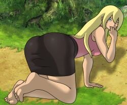 1girls all_fours ass ass_focus bare_chest bare_shoulders barefoot bent_over big_ass big_breasts black_skirt blonde_hair blue_eyes boruko boruto:_naruto_next_generations breasts busty canon_genderswap cleavage closed_eyes clothing dress exposed_shoulders eyelashes facial_markings female female_only fingers_in_mouth gender_transformation genderswap_(mtf) hair_down hands_on_hips hard_nipples huge_ass jacket kneeling long_hair nail_polish naruto naruto_(series) no_bra no_bra_under_clothes off_shoulder one_eye_closed oppai outdoors pencil_skirt pinup presenting_ass rear_view revealing_clothes round_ass rule_63 rule_63 sexy_no_jutsu sideboob skirt smile solo tight_skirt uzumaki_boruto visible_nipples whisker_markings whiskers