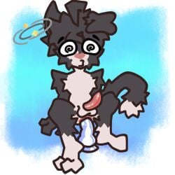 anal anthro anus ass dildo dizzy domestic_cat fan_character felid feline felis fur genital_focus genitals grey_body grey_fur hi_res jabaox male mammal masturbation pablo_(jabaox) penetration penile penile_penetration penis penis_focus prostate_stimulation sex_toy solo white_body white_fur