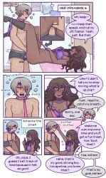 1boy1girl bandaid beauty_mark bed bedroom bottomless bow brown_hair checking_phone choker clitoral_stimulation clitoris closed_eyes collar dark-skinned_female dominant_female drooling dual_pov ear_piercing exhausted female femdom flushed_face gentle_femdom giver_pov good_boy gray_eyes gray_hair hand_on_head headpat heart hearts_around_body hearts_around_head indoors interracial interracial_sex leash leash_pull lingerie male malesub mastectomy_scar missionary_position missionary_sex mole multiple_orgasms panties_down panting partially_clothed petplay petting petting_head phone purple_eyes pussy repost romantic_ambiance rubbing_clitoris ruffling_hair socks soft_femdom sparkles spiked_collar spread_legs straight submissive_male surgery_scars taker_pov tan_skin trans_flag trans_man transgender_male transgender_pride_colors transmasc tremble_spikes tugging_leash underwear underwear_only uwu welcome_to_heaven wholesome wholesome_sex