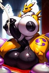 ai_generated animal_genitalia anthro areolae balls breasts condom condoms cum cumshot digimon digimon_(species) equine_penis filled_condom filled_condoms flared_penis furry furrypornaddiction futanari horsecock huge_areolae huge_balls huge_breasts huge_cock hyper hyper_balls hyper_penis masturbation medial_ring neck_tuft nipples penis renamon solo used used_condoms