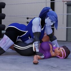 2girls 3d activision amelie_lacroix ass big_ass big_breasts big_thighs blizzard_entertainment blue-skinned_female blue_body blue_skin breasts bubble_ass bubble_butt bust busty chest curvaceous curves curvy curvy_figure duo female female_only fit fit_female gym hips hourglass_figure huge_ass huge_breasts large_ass legs leotard mature mature_female muscular muscular_female olivia_colomar overwatch overwatch_2 slim_waist sombra thick thick_ass thick_hips thick_legs thick_thighs thighs toned toned_female voluptuous voluptuous_female vonsvaigen waist wide_hips wide_thighs widowmaker