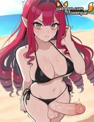 1futa 2025 ai_generated artist_name baobhan_sith_(fate) beach bikini black_bikini breasts breasts breasts bust chest cock cum curly_hair day dick drill_hair ejaculation erection eyebrows_visible_through_hair fate/grand_order fate_(series) foreskin foxenpai futanari futasub handsfree_ejaculation hi_res high_quality high_resolution highres huge_cock large_penis large_testicles looking_at_penis nail_polish navel newhalf ocean outdoors patreon patreon_username penis phimosis pointy_ears precum red_hair ringlets sand side-tie_bikini side_drill solo stable_diffusion sweat swimsuit testicles trembling twin_drills twitching_penis uncensored veins veiny_penis water watermark