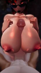 3d breasts female furry_with_non-furry huge_breasts huge_cock male milf penis titjob unmaskedxd vrchat vrchat_avatar