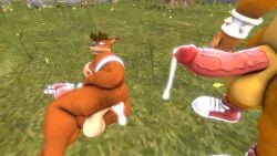 2024 2boys 3d after_anal after_sex anthro anus ass balls bandicoot bara big_ass crash_(series) crunch_bandicoot cum cum_drip cum_in_ass cum_on_grass erection flmusicshare footwear furry furry_only gay male male_only marsupial muscular nipples penis source_filmmaker spiked_bracelet tasmanian_tiger tiger tiny_tiger veiny_penis video_games yaoi
