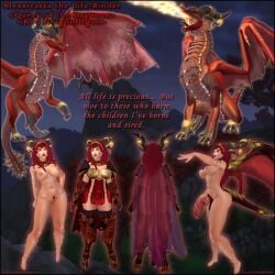 1girls 3d alexstrasza big_breasts blizzard_entertainment dragon_alexstrasza english_text light-skinned_female light_skin pubic_hair red_hair solo voluptuous voluptuous_female warcraft wide_hips world_of_warcraft