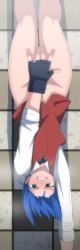 bottomless covering_crotch embarrassed embarrassed_nude_femboy embarrassed_nude_male femboy gritting_teeth handstand male male_only pantsless steam thick_femboy trap trend twink upside-down zukafu_shimoto zukafu_shimoto_(character)