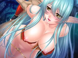 1boy aikawa_arisa argano breasts censored female large_breasts lilith-soft nipples pussy sex tagme taimanin_asagi_battle_arena