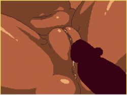 1girls animated animated_image anus close-up dark-skinned_female dark_skin penis pixel_animation pixel_art princess_ish princess_reconquista pussy pussy_juice sorry_carl vaginal_penetration